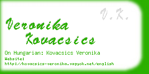 veronika kovacsics business card